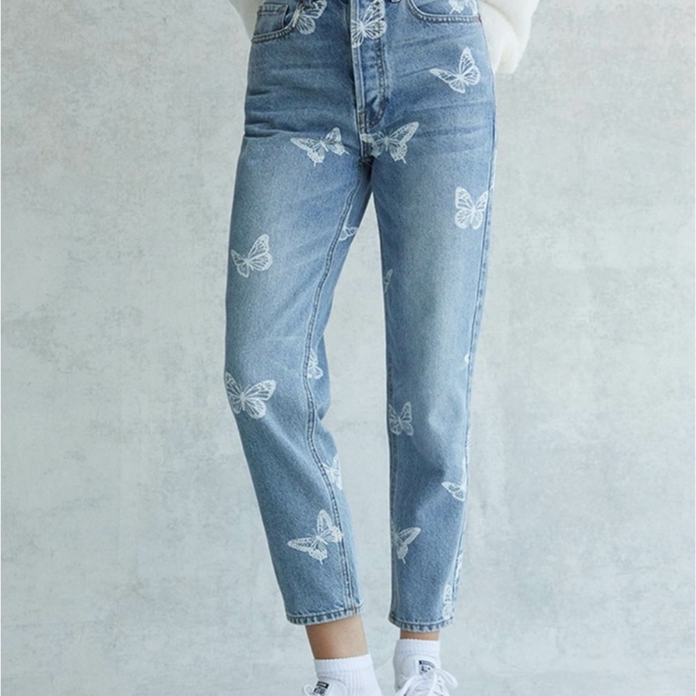 PacSun Butterfly Ultra High Waist Slim Fit Jeans